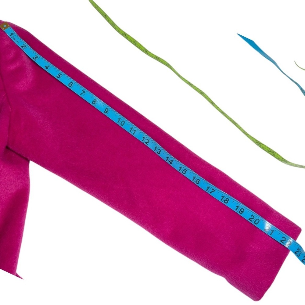 Grace Elements 8 Pink Pea Coat Wool Blend Button Front Barbiecore Mod Statement - Picture 5 of 8